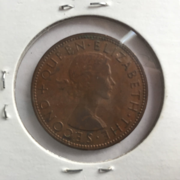 New Zealand, 1 Penny, 1960, XF