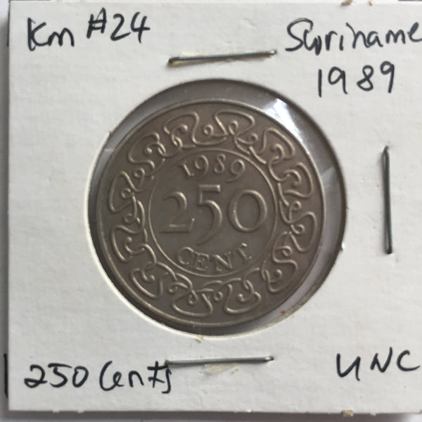 Suriname, 250 Cents, 1989, UNC