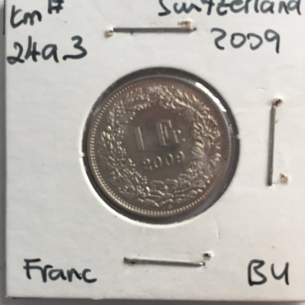 Switzerland, 1 Franc, 2009, BU