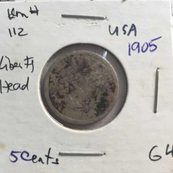 United States, 5 Cents, 1905, G 4