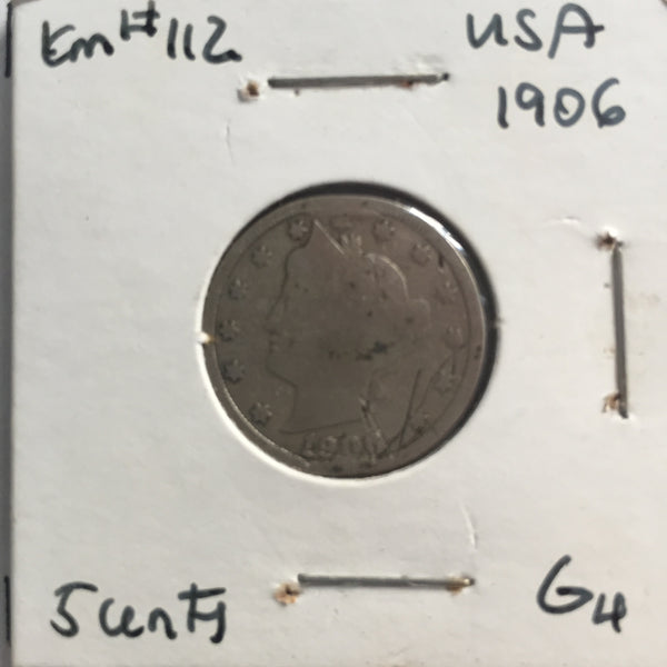 United States, 5 Cents, 1906, G 4