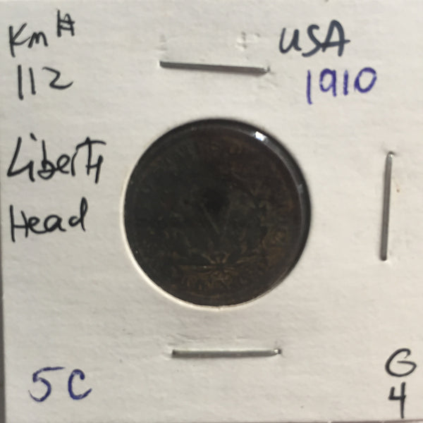 United States, 5 Cents, 1910, G 4