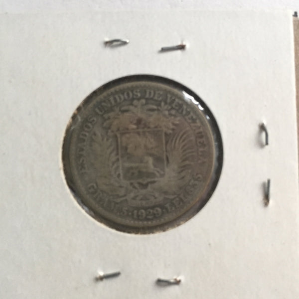 Venezuela, 1 Bolivar, 1929, F