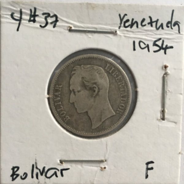Venezuela, 1 Bolivar, 1954, F