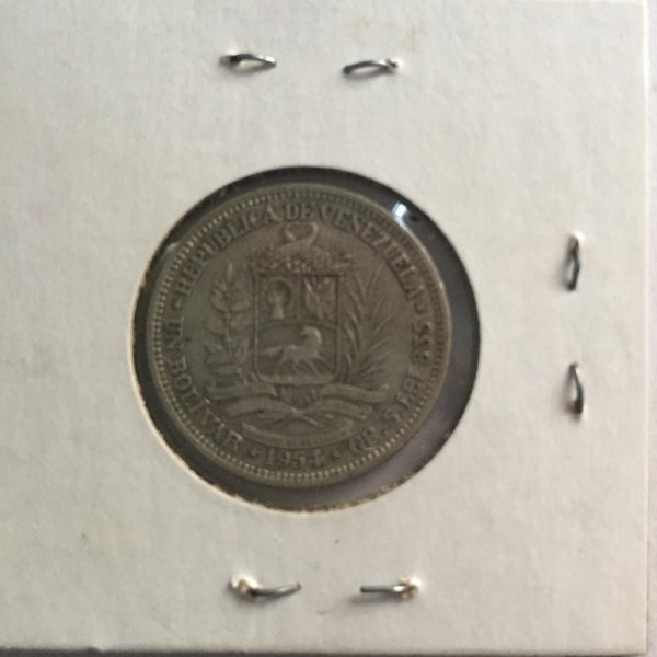 Venezuela, 1 Bolivar, 1954, VF