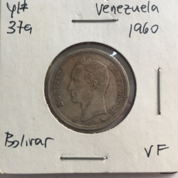 Venezuela, 1 Bolivar, 1960, VF